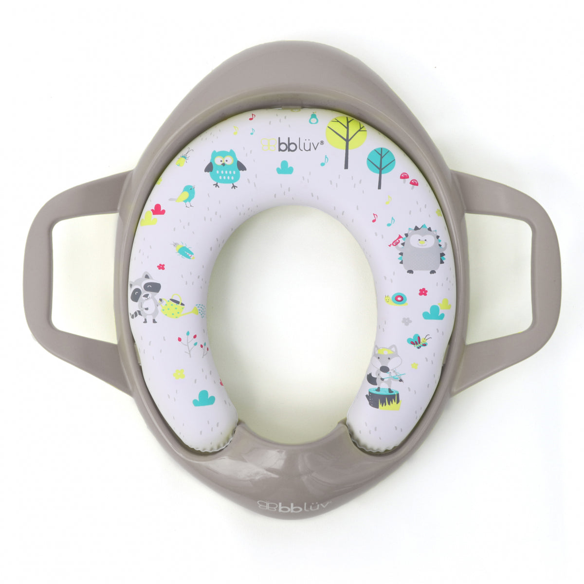 Reductor Toaletă Copii bblüv Poti Grey - Scăunel WC cu Mânere Ergonomice