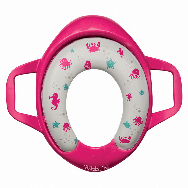 Reductor toaleta, BBluv, Poti, Cu perna confortabila si detasabila, Fara BPA, Pink