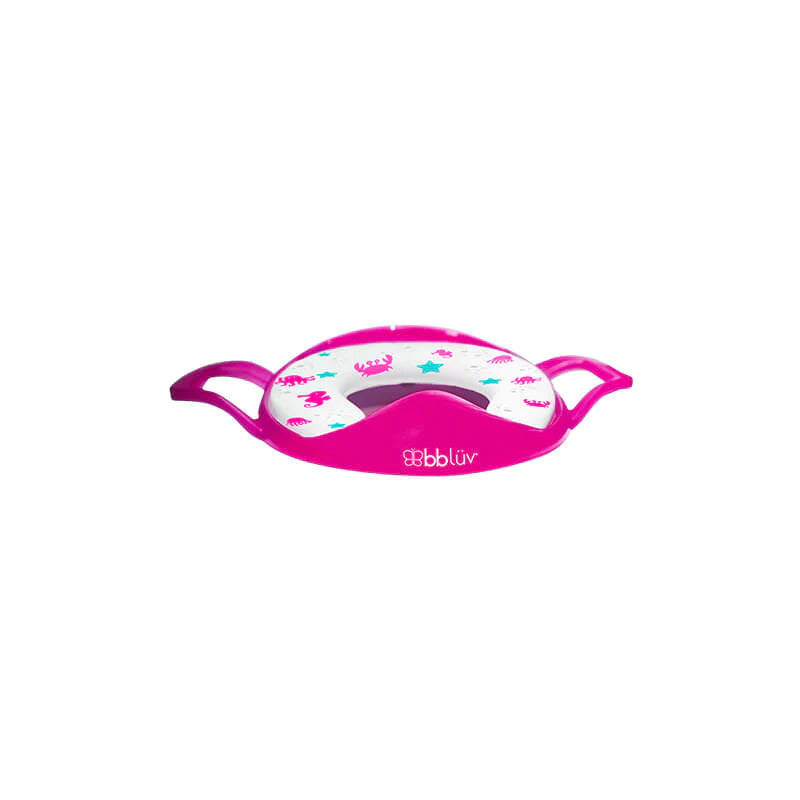 Reductor toaleta, BBluv, Poti, Cu perna confortabila si detasabila, Fara BPA, Pink