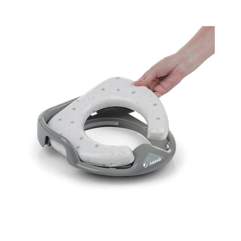 Reductor toaleta, Jane, Cu perna confortabila si detasabila, Dim Grey