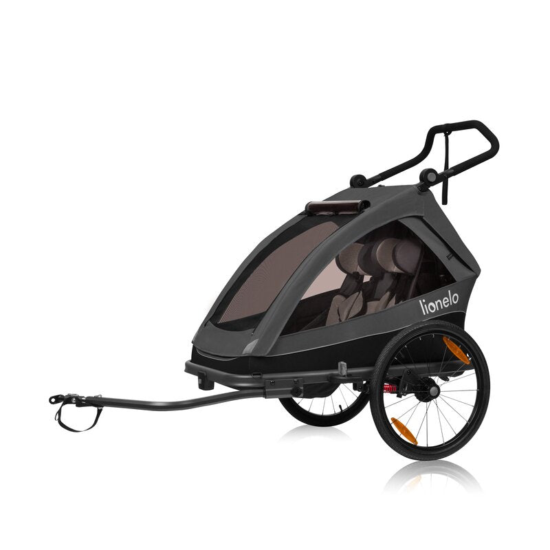 Carucior si remorca de bicicleta Lionelo Cama Grey Graphite - detaliu 3