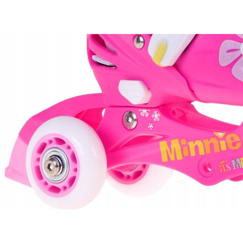 Role evolutive, Stamp, Disney, De la incepator la avansat, Cu 3 roti, Ajustabile, Inchidere prin velcro, Cu frana, Marime 27-30, Minnie Mouse