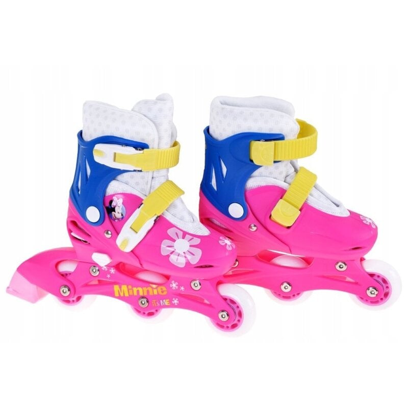 Role evolutive, Stamp, Disney, De la incepator la avansat, Cu 3 roti, Ajustabile, Inchidere prin velcro, Cu frana, Marime 27-30, Minnie Mouse