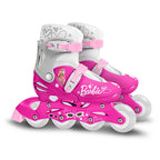 Role copii Stamp Barbie reglabile 30-33 cu 4 roti Roz