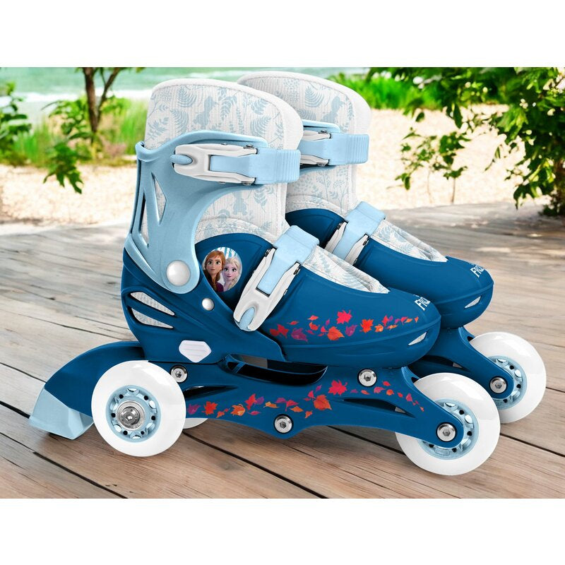 Role, Stamp, Disney, De la incepator la avansat, Cu 3 roti, Ajustabile, Inchidere prin velcro, Cu frana, Marime 27-30, Frozen