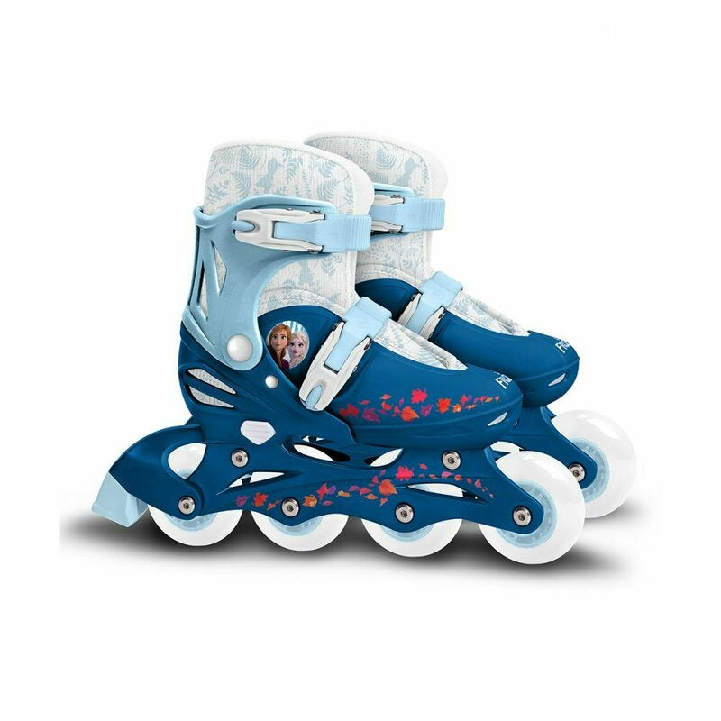 Role, Stamp, Frozen, Cu 4 roti, Ajustabile, Inchidere prin velcro, Cu frana, Marime 30-33, Albastru