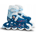 Role, Stamp, Frozen, Cu 4 roti, Ajustabile, Inchidere prin velcro, Cu frana, Marime 30-33, Albastru