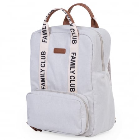 Rucsac de infasat Childhome Family Club Signature Alb