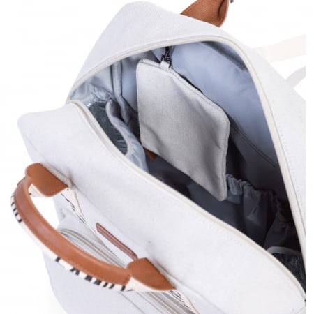 Rucsac de infasat Childhome Family Club Signature Alb