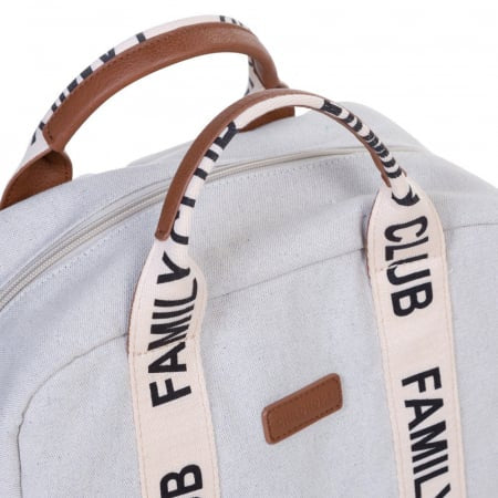 Rucsac de infasat Childhome Family Club Signature Alb