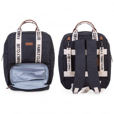 Rucsac de infasat Childhome Family Club Signature Negru
