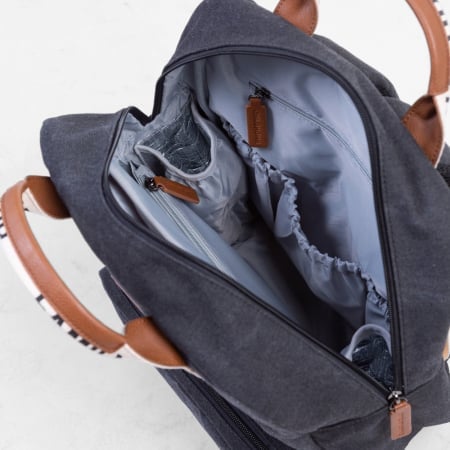 Rucsac de infasat Childhome Family Club Signature Negru