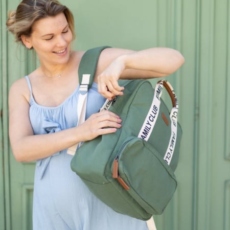 Rucsac de infasat Childhome Family Club Signature Verde