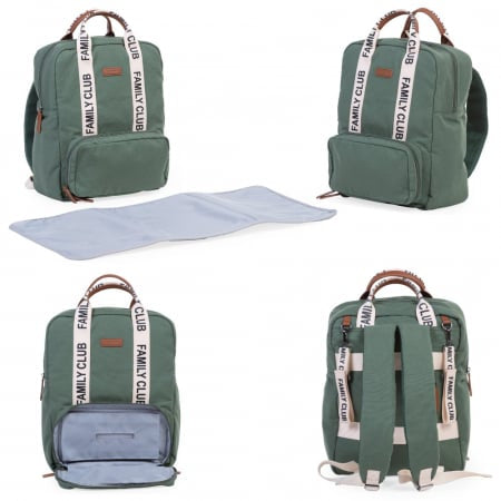Rucsac de infasat Childhome Family Club Signature Verde
