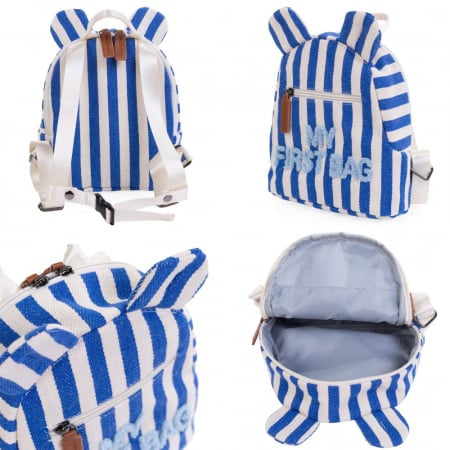 Rucsac pentru copii Childhome My First Bag Albastru Alb