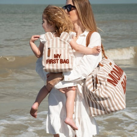 Rucsac pentru copii Childhome My First Bag Nude Alb