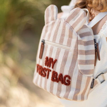 Rucsac pentru copii Childhome My First Bag Nude Alb