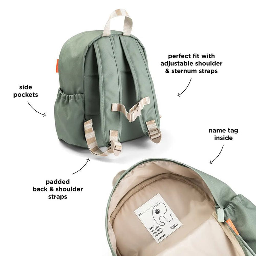 Rucsac Copii Done by Deer Playground Green 7.5L Poliester Reciclat