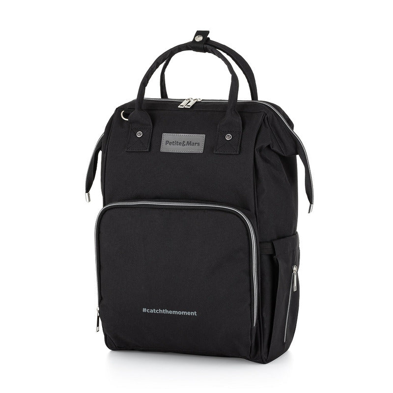 Rucsac pentru mamici Petite&Mars Jack cu 11 compartimente 30 x 42 x 15 cm Black, imagine 3