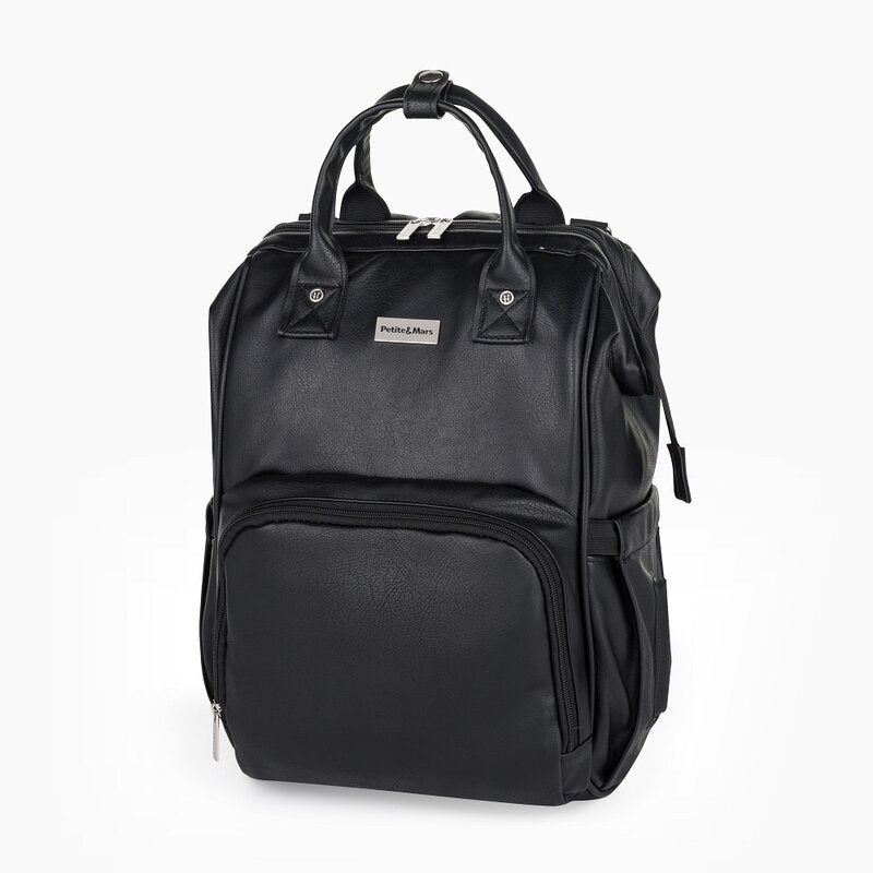 Rucsac pentru mamici Petite&Mars Jasper cu 12 compartimente 27 x 41 x 14 cm Absolute Black, imagine 1