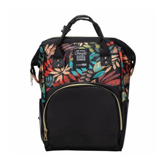 Rucsac pentru mamici, Simply, Cu multiple compartimente, FreeON, 25 x 16 x 40cm, Black