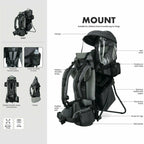 Rucsac transport copil FreeON Mount, gri – fotografia 20 a produsului