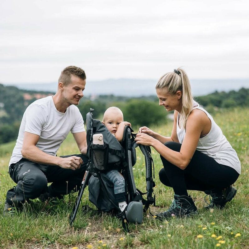 Rucsac pentru transportul copiilor, FreeON, Mount, Cu acoperis, Cu multiple compartimente, 87.5 x 38 x 77 cm, Conform cu standardul european de securitate EN 13209-1:2022, Grey