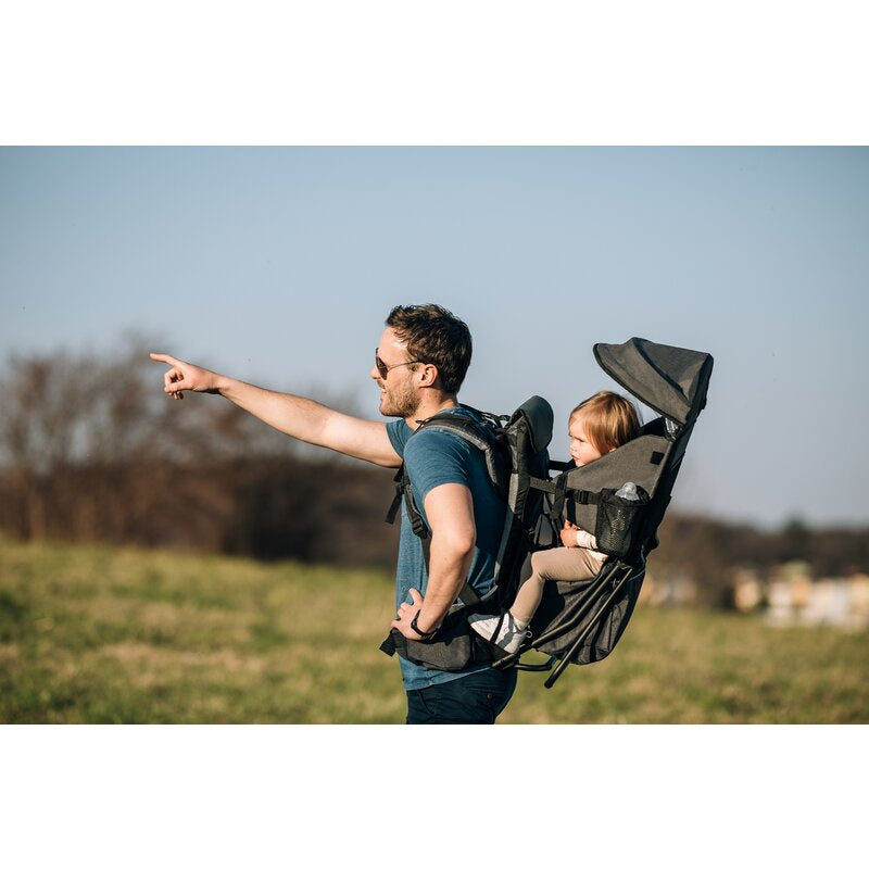 Rucsac pentru transportul copiilor, FreeON, Mount, Cu acoperis, Cu multiple compartimente, 87.5 x 38 x 77 cm, Conform cu standardul european de securitate EN 13209-1:2022, Grey