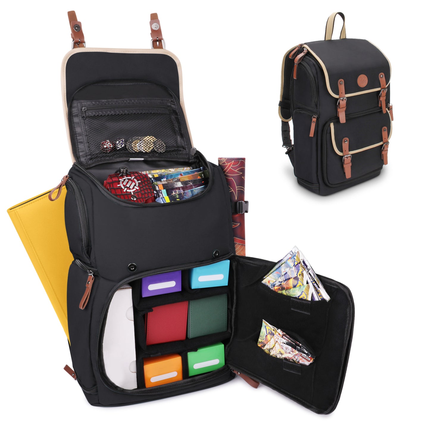 Rucsac TCG Designer Edition Canvas Black 38cm - Protecție Premium pentru Cărți Colecționabile