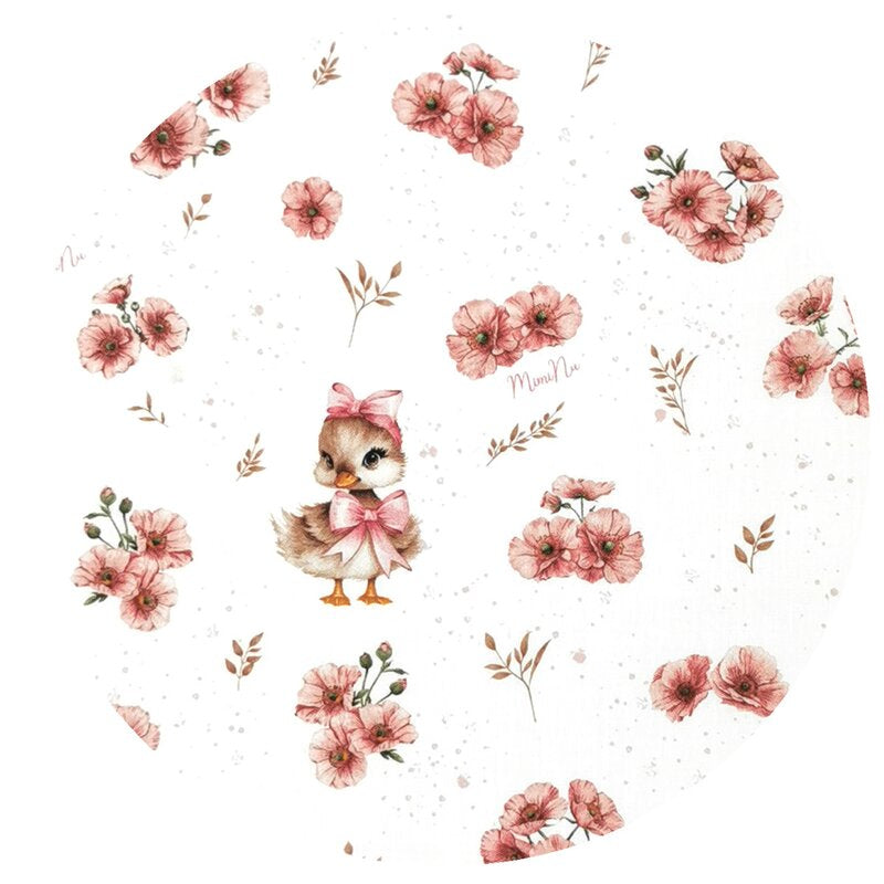 Sac de dormit, MimiNu, Cu picioruse, De iarna, Din bumbac certificat Oeko Tex Standard 100, Cu fermoar pe mijloc, 87 cm, 3 luni - 2.5 ani, 2.5 Tog, Design, Ducklings Powdery Pink