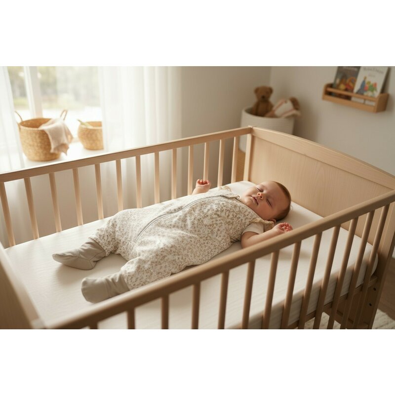 Sac de dormit, MimiNu, Premium, Cu picioruse, De iarna, Din bumbac certificat Oeko Tex Standard 100, Cu dantela si volan, 90 cm, S, Meadow