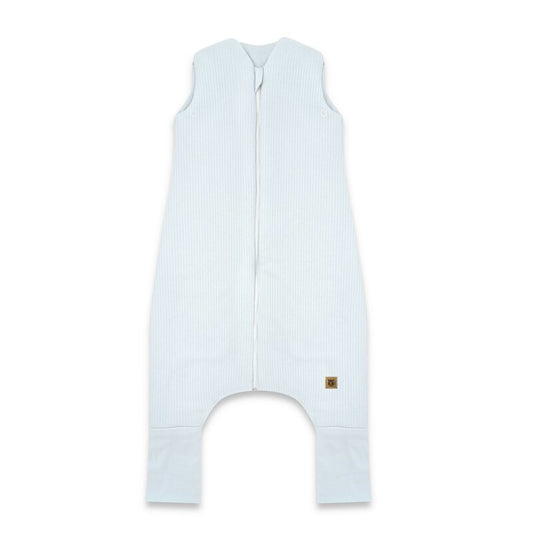 Sac de dormit, MimiNu, Premium, Cu picioruse, De iarna, Din bumbac interlock certificat Oeko Tex Standard 100, Cu fermoar, 1 - 2.5 ani, S, Soft Blue