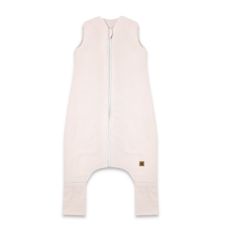 Sac de dormit, MimiNu, Premium, Cu picioruse, De iarna, Din bumbac interlock certificat Oeko Tex Standard 100, Cu fermoar, 1 - 2.5 ani, S, Soft Powder Pink