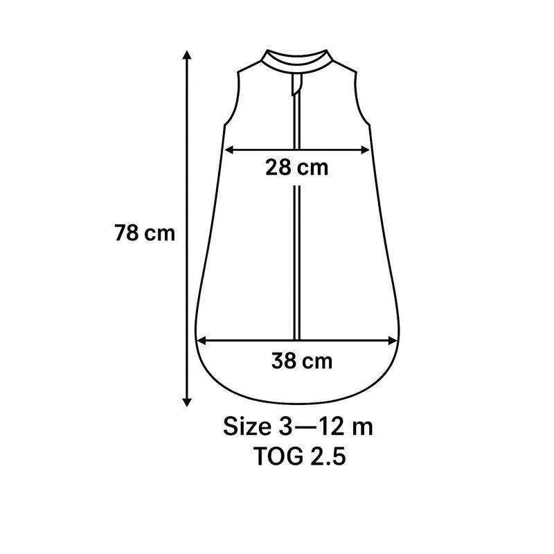 Sac de dormit, MimiNu, Premium, Din bumbac interlock, Materiale certificate Oeko Tex Standard 100, Cu fermoar, 3 - 12 luni, 2.5 Tog, Soft Blue