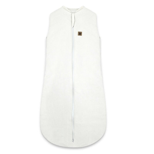 Sac de dormit, MimiNu, Premium, Din bumbac interlock, Materiale certificate Oeko Tex Standard 100, Cu fermoar, 3 - 12 luni, 2.5 Tog, Soft Ecru