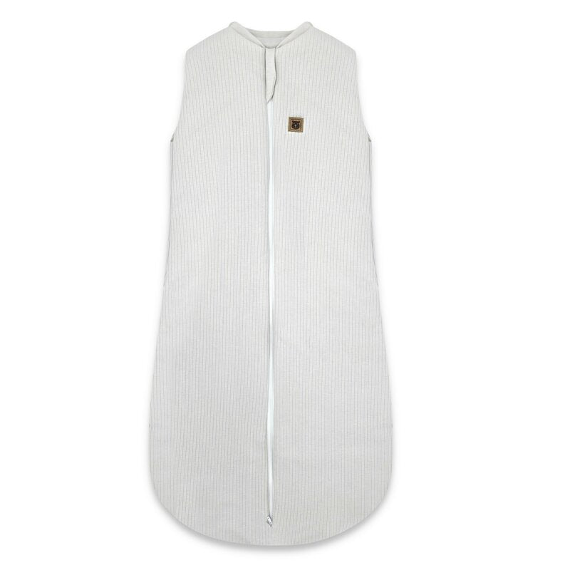 Sac de dormit, MimiNu, Premium, Din bumbac interlock, Materiale certificate Oeko Tex Standard 100, Cu fermoar, 3 - 12 luni, 2.5 Tog, Soft Grey