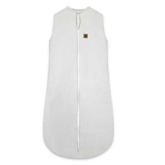 Sac de dormit, MimiNu, Premium, Din bumbac interlock, Materiale certificate Oeko Tex Standard 100, Cu fermoar, 3 - 12 luni, 2.5 Tog, Soft Grey