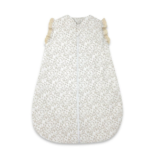 Sac de dormit, MimiNu, Premium, Pentru bebelusi, De iarna, Din bumbac certificat Oeko Tex Standard 100, Cu dantela si volan, 70 cm, 2.5 Tog, Meadow