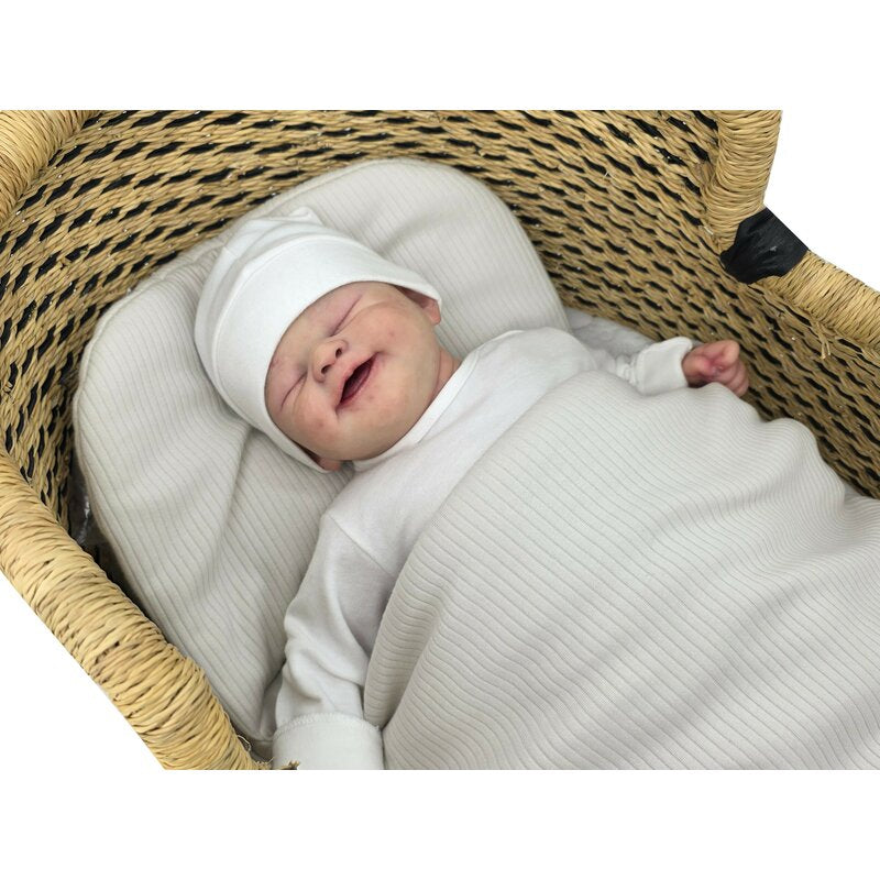 Sac de dormit multifunctional, MimiNu, Pentru patut, landou sau cosulet, Din bumbac interlock, Materiale certificate Oeko Tex Standard 100, Soft Powder Pink