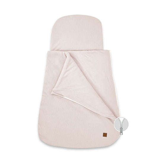 Sac de dormit multifunctional, MimiNu, Pentru patut, landou sau cosulet, Din bumbac interlock, Materiale certificate Oeko Tex Standard 100, Soft Powder Pink