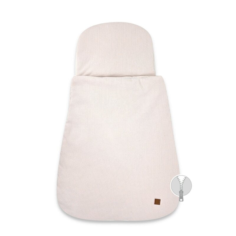 Sac de dormit multifunctional, MimiNu, Pentru patut, landou sau cosulet, Din bumbac interlock, Materiale certificate Oeko Tex Standard 100, Soft Powder Pink