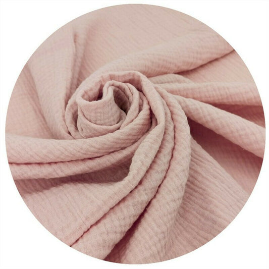 Sac de dormit, Qmini, Cu fermoar, Pentru bebelusi, De iarna, Din muselina dubla, 70 cm, Material certificat Oeko Tex Standard 100, Powder Pink