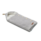 Sac de iarna cu gluga, Jane, Mims Plus, Pentru carucior si scoica auto, 88 x 43 cm, Inchidere cu nasturi si fermoar, Dim Grey