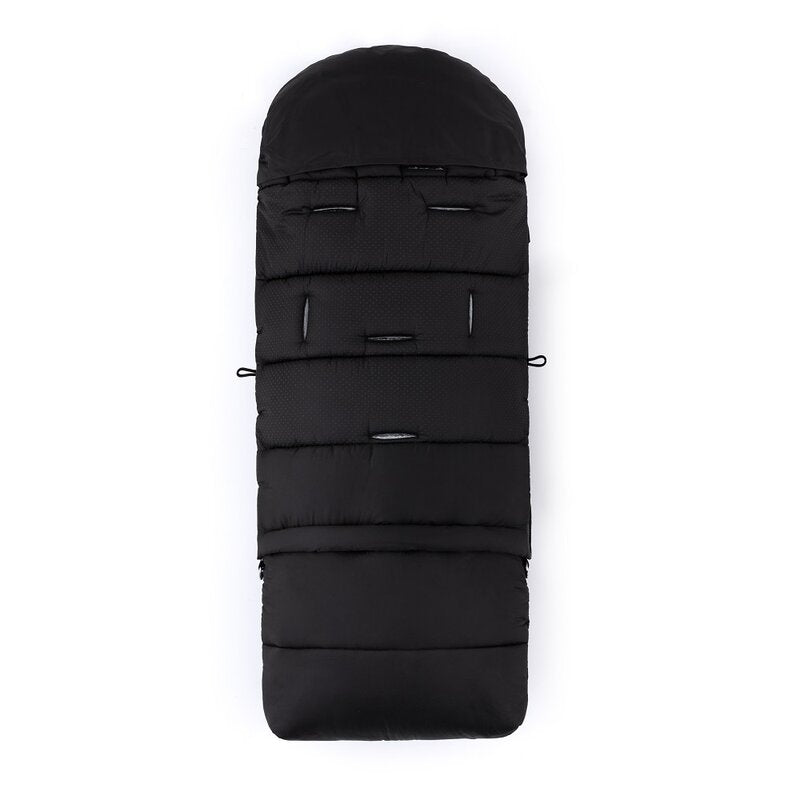 Sac de iarna, Feedo, Multifunctional, 3 in 1, Pentru carucior, landou sau scaun auto, Fermoar care permite scurtarea dimensiunii, Cu snur, 110 cm, 0-3 ani, Black