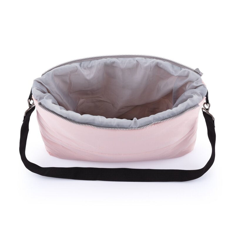 Sac de iarna, Feedo, Multifunctional, Poate fi utilizat ca geanta prin desfacerea fermoarului, Atasabil la carucior, Lana, 110 cm, 0-3 ani, Roz