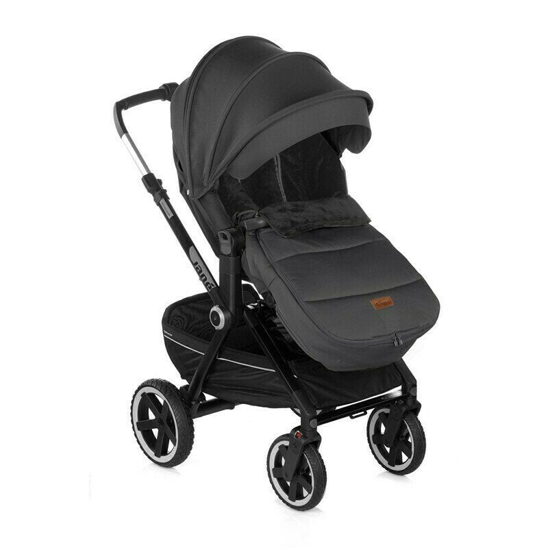 Sac de iarna, Jane, Dart, Pentru carucior, Universal, 13 x 45 x 93 cm, Material exterior hidrofug, Coal
