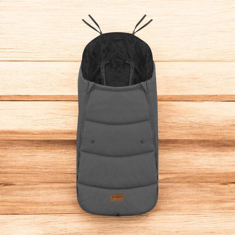 Sac de iarna, Jane, Dart, Pentru carucior, Universal, 13 x 45 x 93 cm, Material exterior hidrofug, Coal