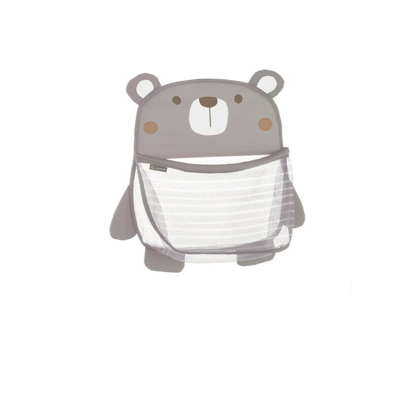 Saculet pentru jucariile de baie, Jane, Bear, Cu sistem de prindere cu ventuze, Conform cu standardele europene de siguranta EN 71-1:2014+A1:2018EN 71-2:2020EN 71-3:2019+A1:2021, Sand