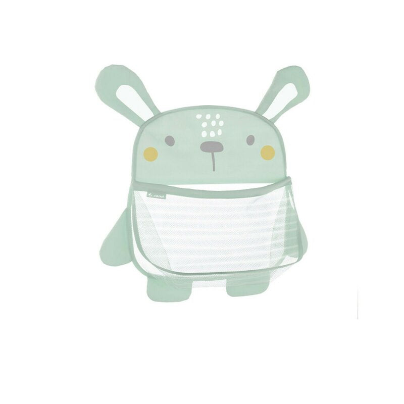 Saculet pentru jucariile de baie, Jane, Bunny, Cu sistem de prindere cu ventuze, Conform cu standardele europene de siguranta EN 71-1:2014+A1:2018EN 71-2:2020EN 71-3:2019+A1:2021, Mint