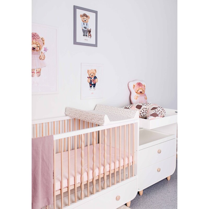 Saltea de infasat, Ceba Baby, Basic, 50x70 cm, Atasabila la patut, Fara BPA, 0 luni+, Spots